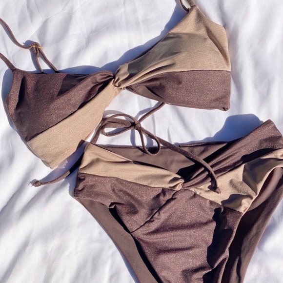 LSPACE Colorblock Shimmer Bikini SET 👙 - Picture 11 of 15